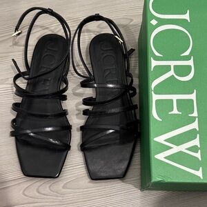 J. Crew Elegant Black Strappy Sandals